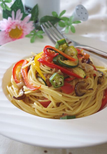 夏野菜のレモンパスタ ~キチントさんモバイル連載~_f0168317_2494594.jpg