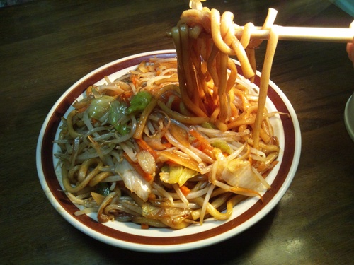 焼きうどん_f0032130_21453943.jpg