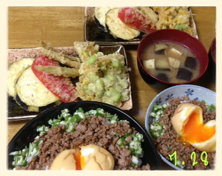 豚そぼろ丼♪_a0289610_14153944.jpg