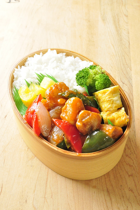 鶏肉の甘酢あん弁当_b0171098_15412790.jpg