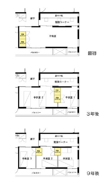 キャスターの上下する可動クロゼット--HT-house--_d0021969_12562990.jpg