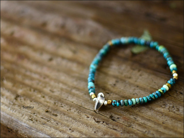 Sunku 39 [サンク] Turquise Beads (bt) Bracelet[SK-007/SK-007LS]_f0051306_2121318.jpg
