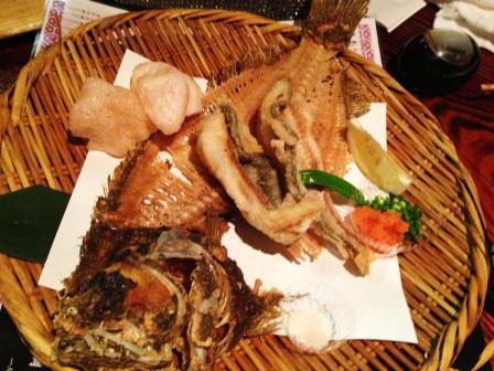 豚のアスパラ巻き竜田揚げ焼き&日本滞在記(9)釣った魚で乾杯_d0104926_2282633.jpg