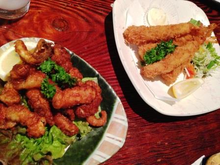 豚のアスパラ巻き竜田揚げ焼き&日本滞在記(9)釣った魚で乾杯_d0104926_2382486.jpg