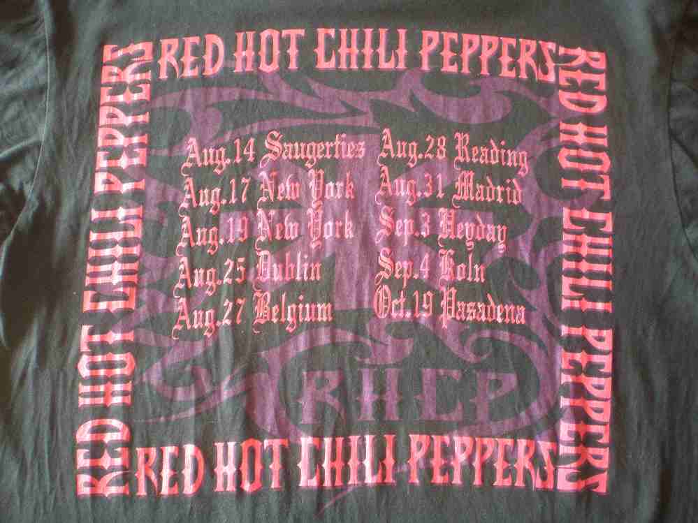 RED HOT CHILI PEPPERSの1994年TOUR・Tシャツ : Questionable＆MCCC