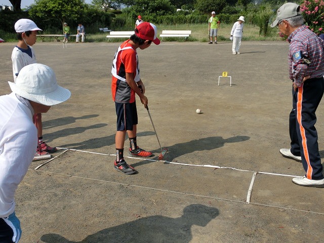 猛暑の中でのジュニアゲートボール大会_f0141310_7403048.jpg