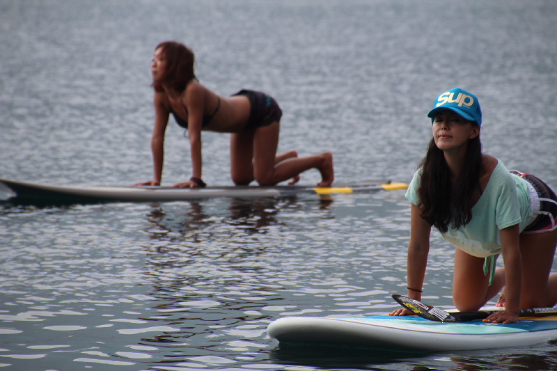 ◆田中律子さん指導・SUPヨガ ~COOL SUMMER 2013 at 西湖キャンプビレッジ「ノーム」_b0008655_1749839.jpg