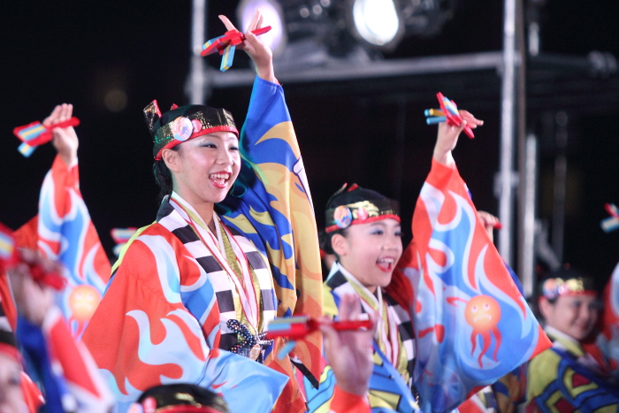 第60回よさこい祭り 後夜祭 とらっく（（一般社団法人）高知県トラック協会） その2_a0077663_745384.jpg