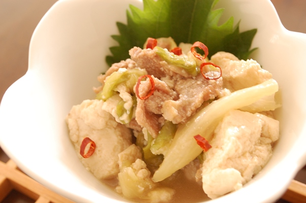 豆腐と豚小間とレタスのさっと煮&日本滞在記(13)THE日本のおうち_d0104926_13363586.jpg
