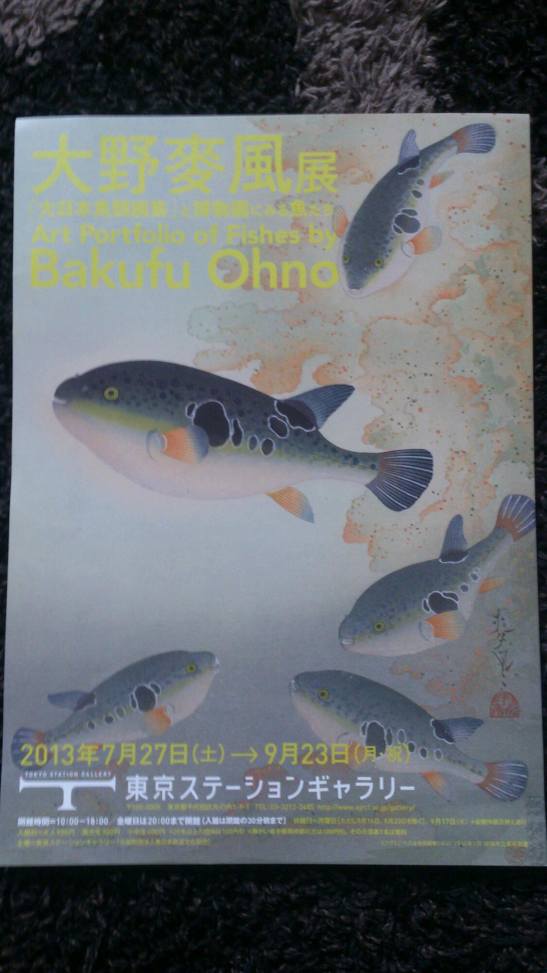 大野麥風展―「大日本魚類画集」と博物画に見る魚たち : 時計草の 大野麥風展―「大日本魚類画集」と博物画に見る魚たち : 時計草の