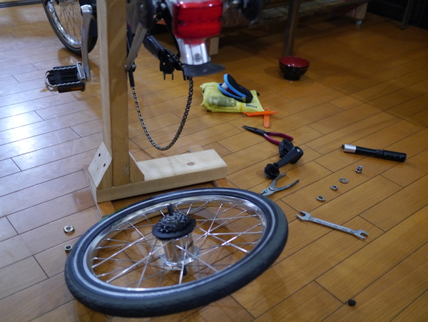 内装ギア 自転車 パンク修理