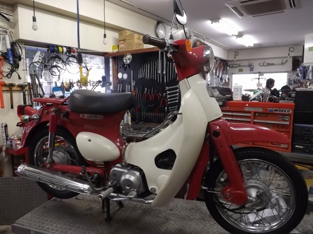 リトルカブ赤中古車売約済み！そして納車整備。 : モーターヘッド サイクルショップ