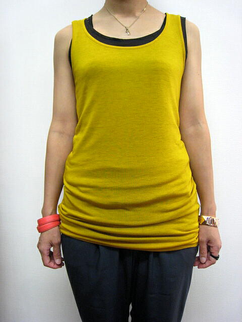 ｃｌｏｃｈｅ （ クロッシェ ）プレミアムウォームガーゼベア天竺インナーＴＡＮＫ  ＹＥＬＬＯＷ_a0089359_13233520.jpg