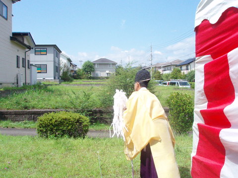 地鎮祭☆-(ノﾟДﾟ)八(ﾟДﾟ　)ノｲｴｰｲ_f0229593_10124890.jpg