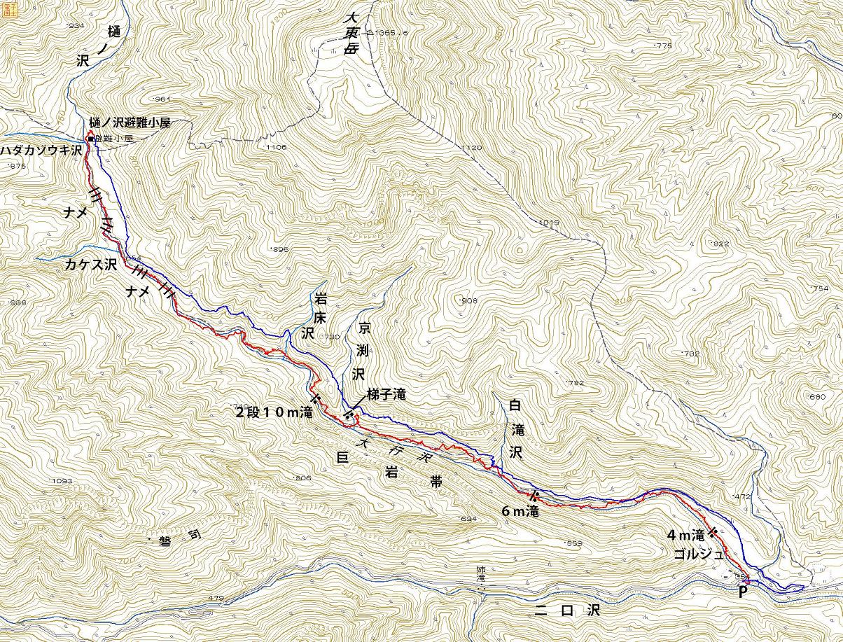 二口山塊の大行沢を歩く ～ ２０１３年８月２５日_f0170180_5473098.jpg