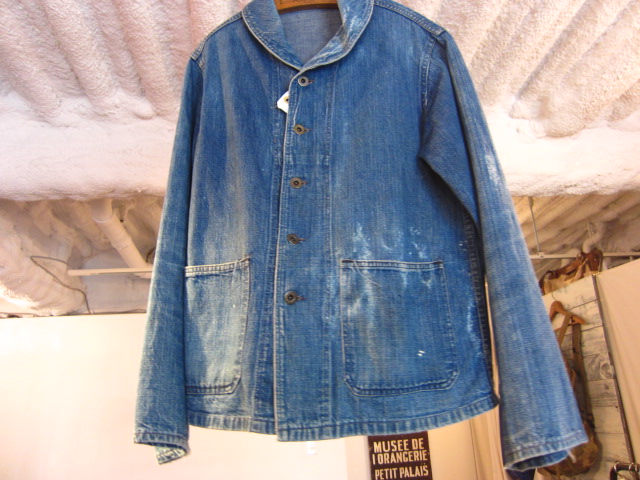 daisukevintage【雰囲気抜群!!】 40s U.S.NAVY ショールカラーデニムカバーオール