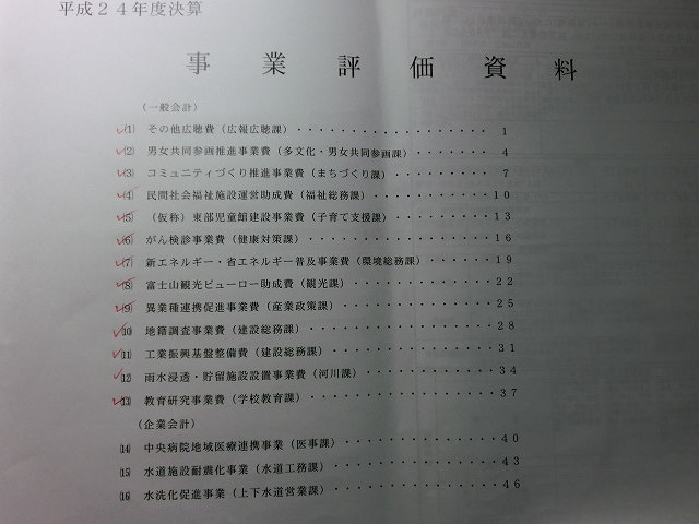 9月決算議会に向けて 24年度議会評価事業の勉強会_f0141310_715078.jpg