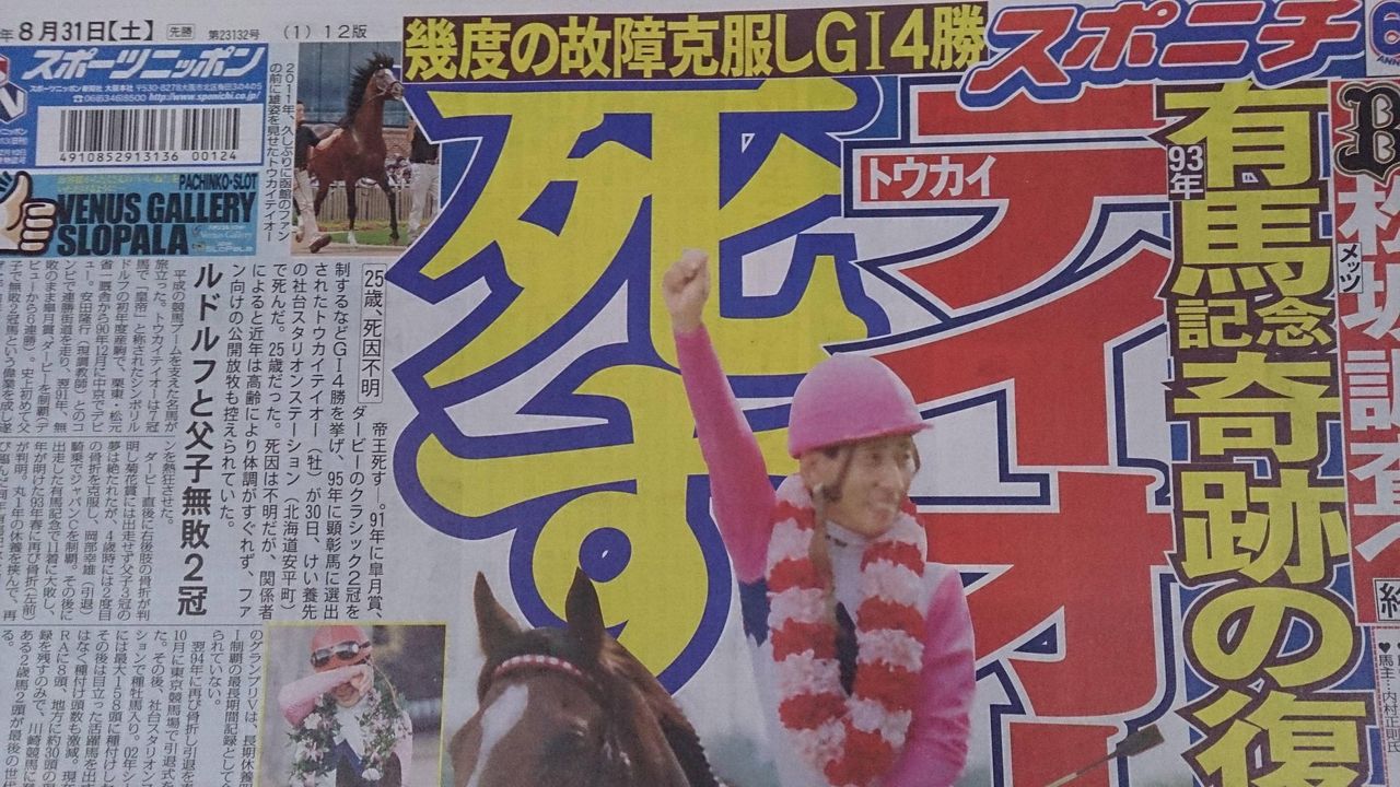 1993有馬記念 トウカイテイオー奇跡の復活 3紙セット