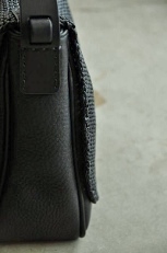 Leather Knit 3 Face Flap Bag   /  11  Black_c0146727_10365.jpg