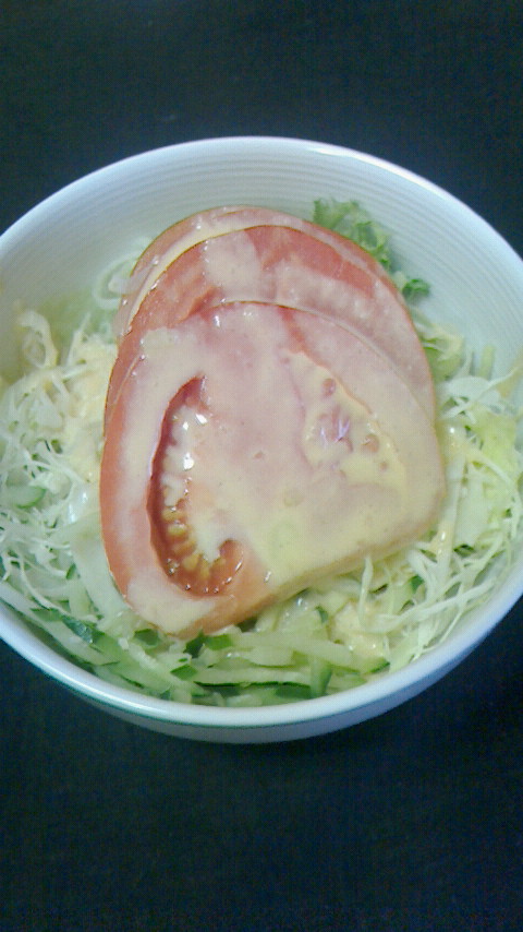 ハムときのこのクリームパスタ_a0317556_10455257.jpg