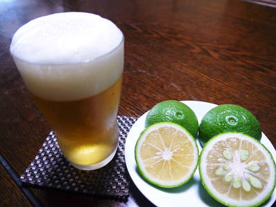 種なしかぼす ビールの新しい飲み方!!『かぼすビール』_a0254656_1857996.jpg