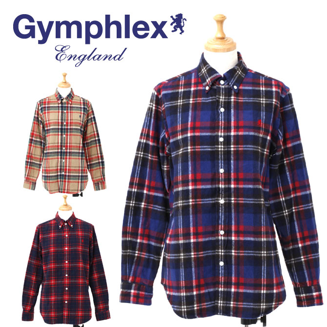 Gymphlex ジムフレックス J 0872vpc ワンポイント 長袖 ネルチェック シャツ From Born Free Web Shop Open 24 Hours
