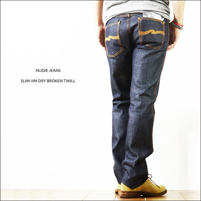 510370● nudie jeans SLIM JIM DRY BROKEN