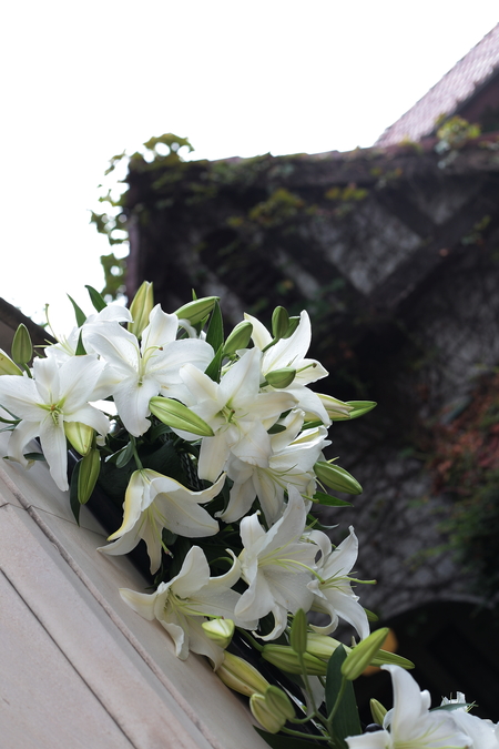 夜明け前 秋のはじめ、その一つ前の装花 シェ松尾松濤レストラン様へ_a0042928_19463985.jpg