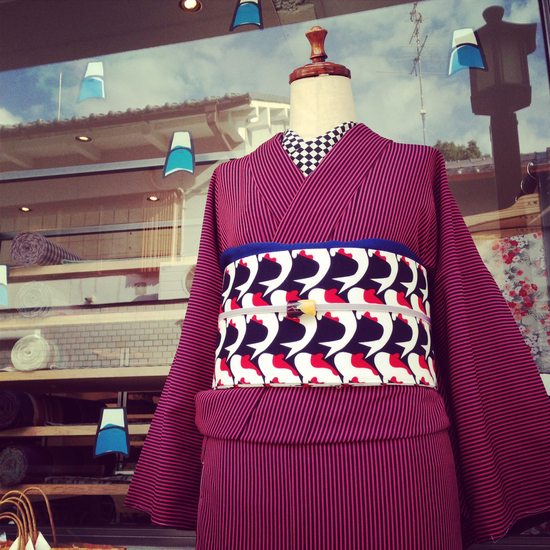 大塚呉服店 帯 青く