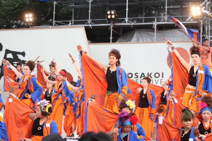第60回よさこい祭り 前夜祭 東印度公司 その1_a0077663_18244965.jpg
