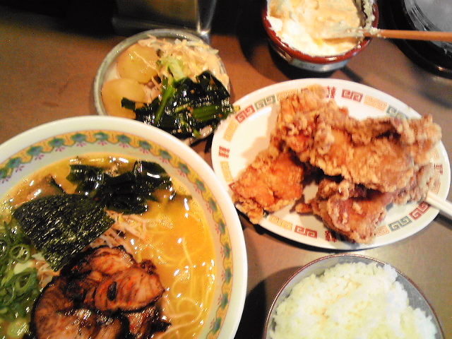 京都市 大盛り唐揚げ ラーメン 唐子 転勤日記