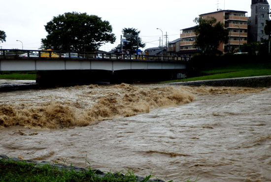 台風、鴨川_e0048413_20195950.jpg