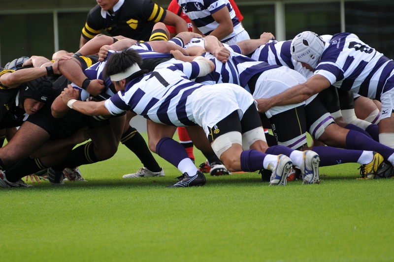 関東大学ラグビー開幕戦　（２）　明治対青山学院_b0104774_2037525.jpg