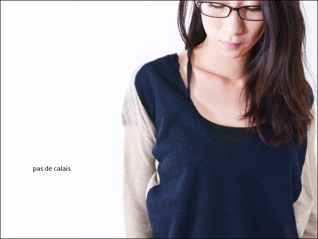 pas de calais [パドカレ] 1/28 Femme Tweed 配色プルオーバー[2002] _f0051306_17184199.jpg