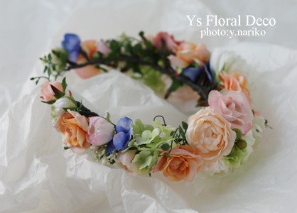 アニヴェルセル東京ベイさんへ カラフルな髪飾りとクラッチブーケ Ys Floral Deco Blog