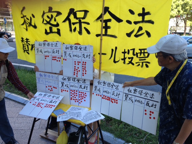 9/17(火)秘密保全法パブコメ街頭募集+シール投票(名古屋市栄)_c0241022_20435478.jpg