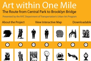 NYの街角に、何かと便利な\"Art within One Mile\"(1マイル以内のアート)看板が登場_b0007805_1163265.jpg