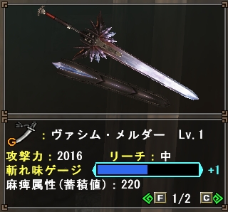 Ｇ級アクラ・ヴァシム武器レビュー　_b0177042_21564399.jpg