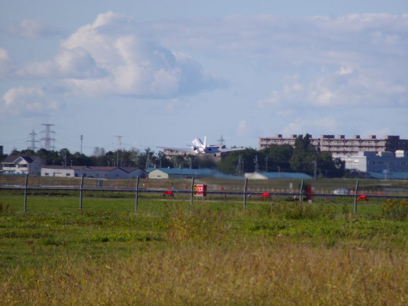 丘珠緑地から飛行機を眺める_c0025115_23375375.jpg