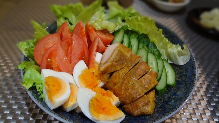 鮪のステーキと雷豆腐_b0290816_180265.jpg