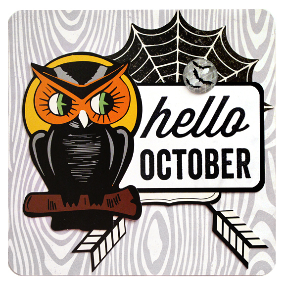 Hello, October! グリッツデザインのダイカットペーパー