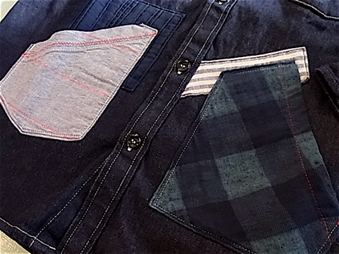 GAIJIN MADE / DENIM PATCH WORK LSシャツ_f0139457_17333126.jpg