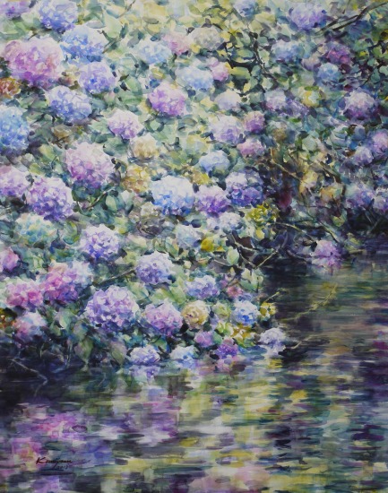 第15回水彩人展 「水辺の紫陽花」 : 水々彩々、流れのままに。 第15回水彩人展 「水辺の紫陽花」 : 水々彩々、流れのままに。