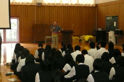 １０月9日　茨城県立土浦第二高等学校沖縄への修学旅行事前学習「沖縄戦場体験談」講話　その5_d0249595_10141648.jpg