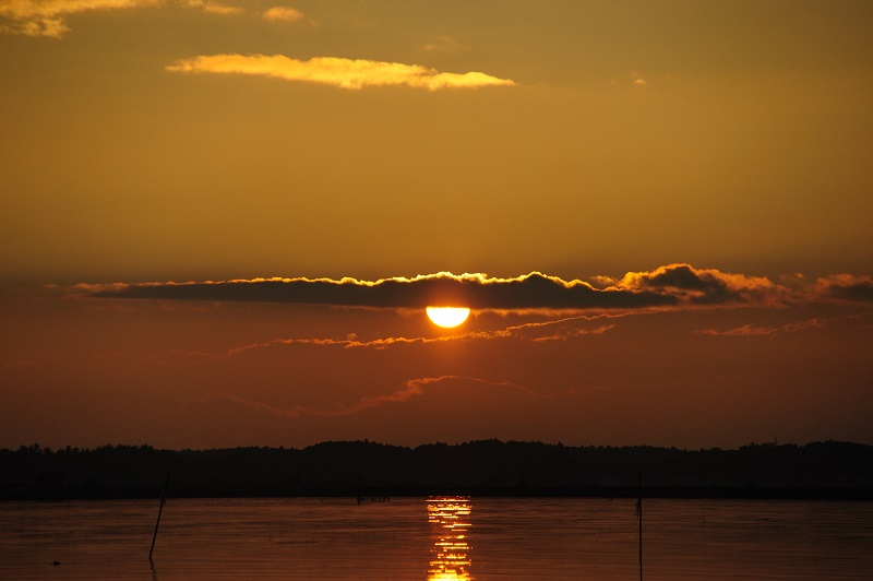 釣り帰りと夕空_b0230131_1145024.jpg