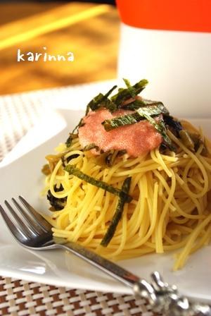 明太子と高菜のパスタ りんりん かりんな