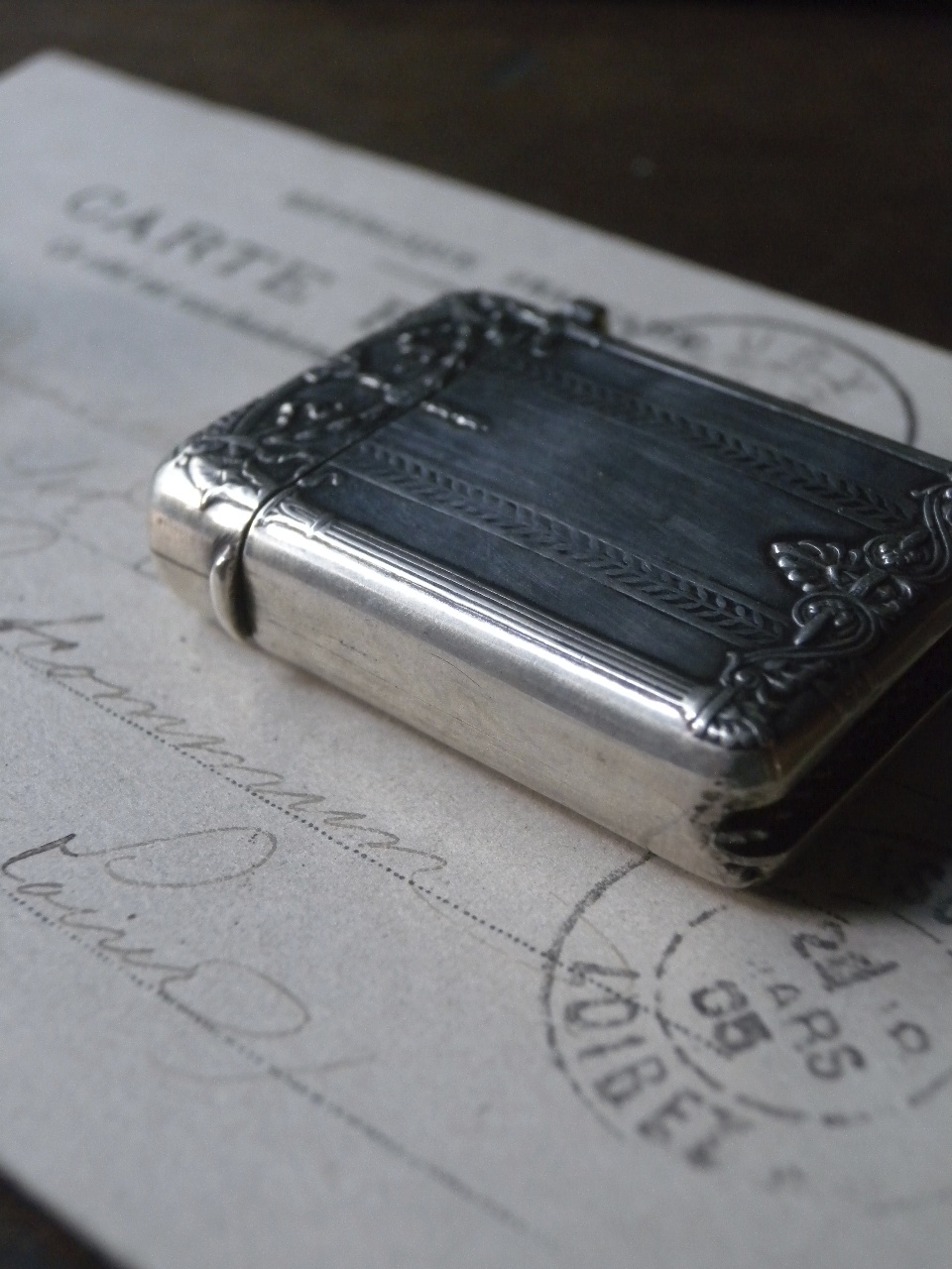 銀製マッチケース アンティーク / マッチケース / ヴィクトリア / シルバー / 銀製