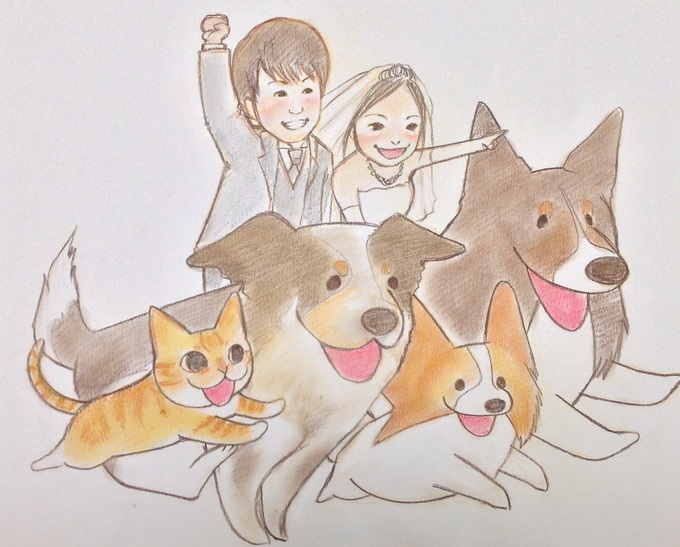 似顔絵ウェルカムボード制作しました!_b0172370_0114853.jpg