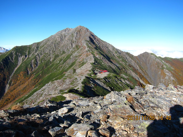 北岳＆間ノ岳：2日目（肩の小屋→北岳・間ノ岳・農鳥小屋→北岳山荘）_b0148050_19194793.jpg