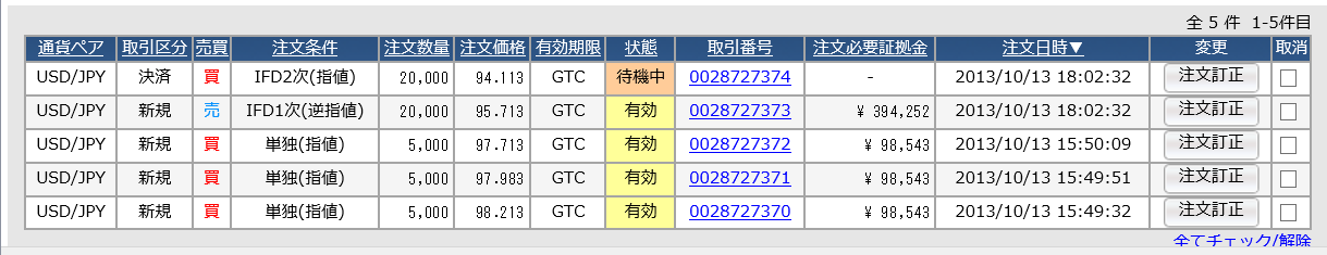 2013年10月13日日曜日　買い注文、売り注文_c0241996_21402798.png